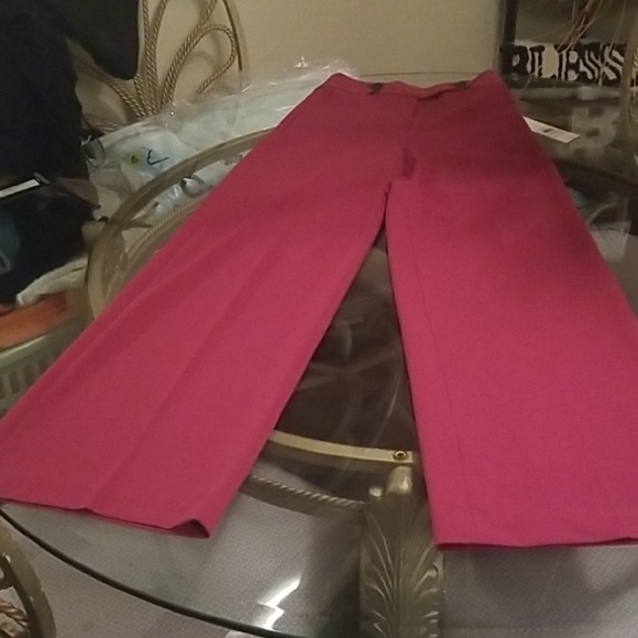 Calvin Klein Women's Fuchsia Wide Leg Pants - Picture 1 of 1